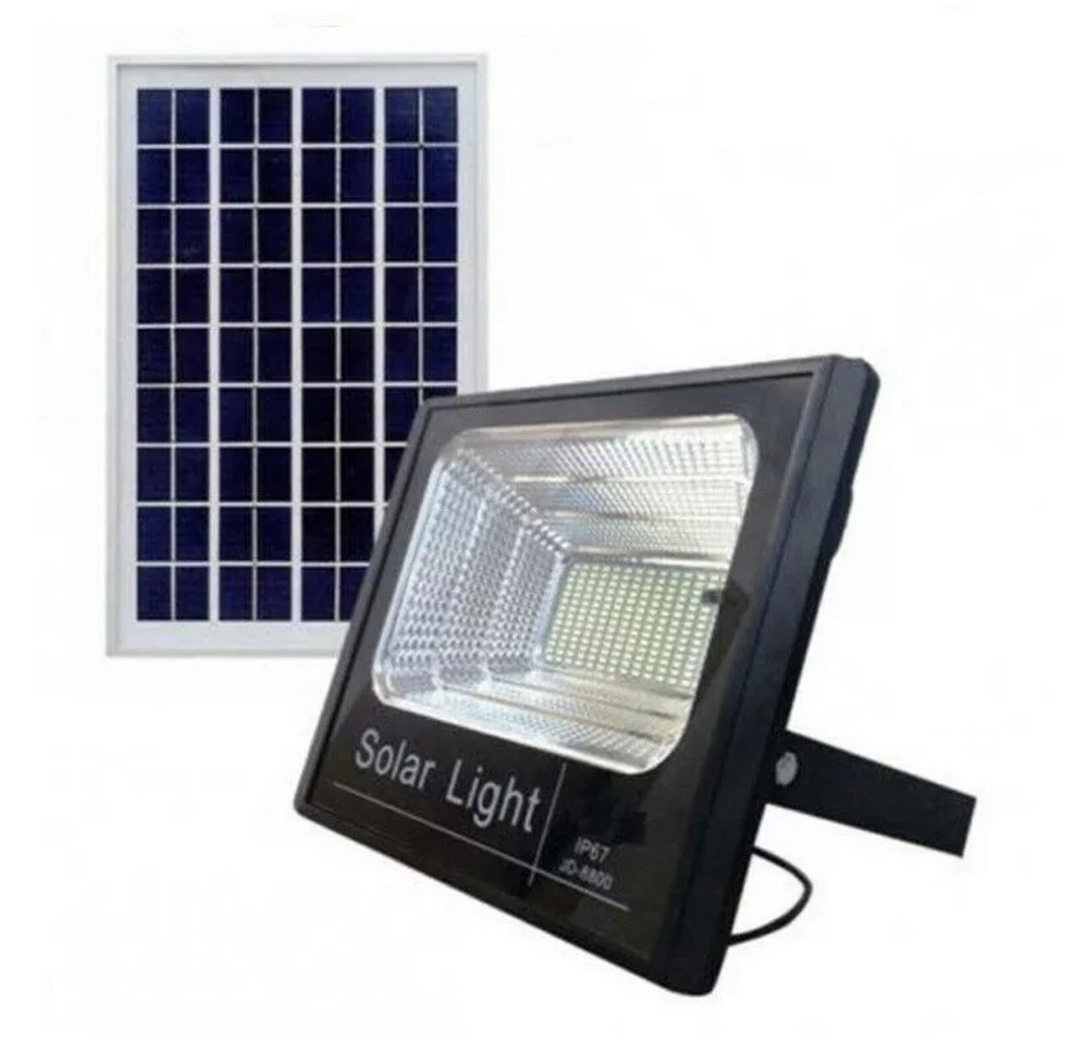 60W SMD LED Spotlight Headlight with Rechargeable Solar Panel Twilight Energy