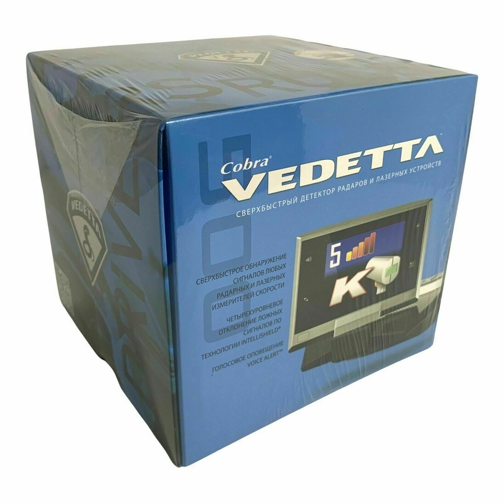 2012 РЕДКАЯ Кобра ВЕДЕТТА - SLR 500 RU - Радар-детектор - Русская версия