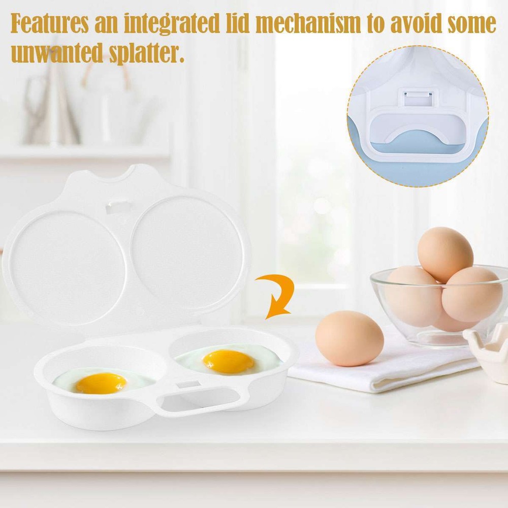 Poached Egg Maker Microwave Egg Steamer DIY Eggs Round Poached Eggs 2 Eggs