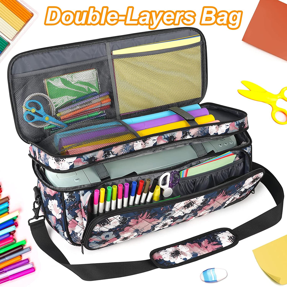 Double-Layer Carrying Case for Cricut Maker, Maker 3, Explore Air 2, Explore 3