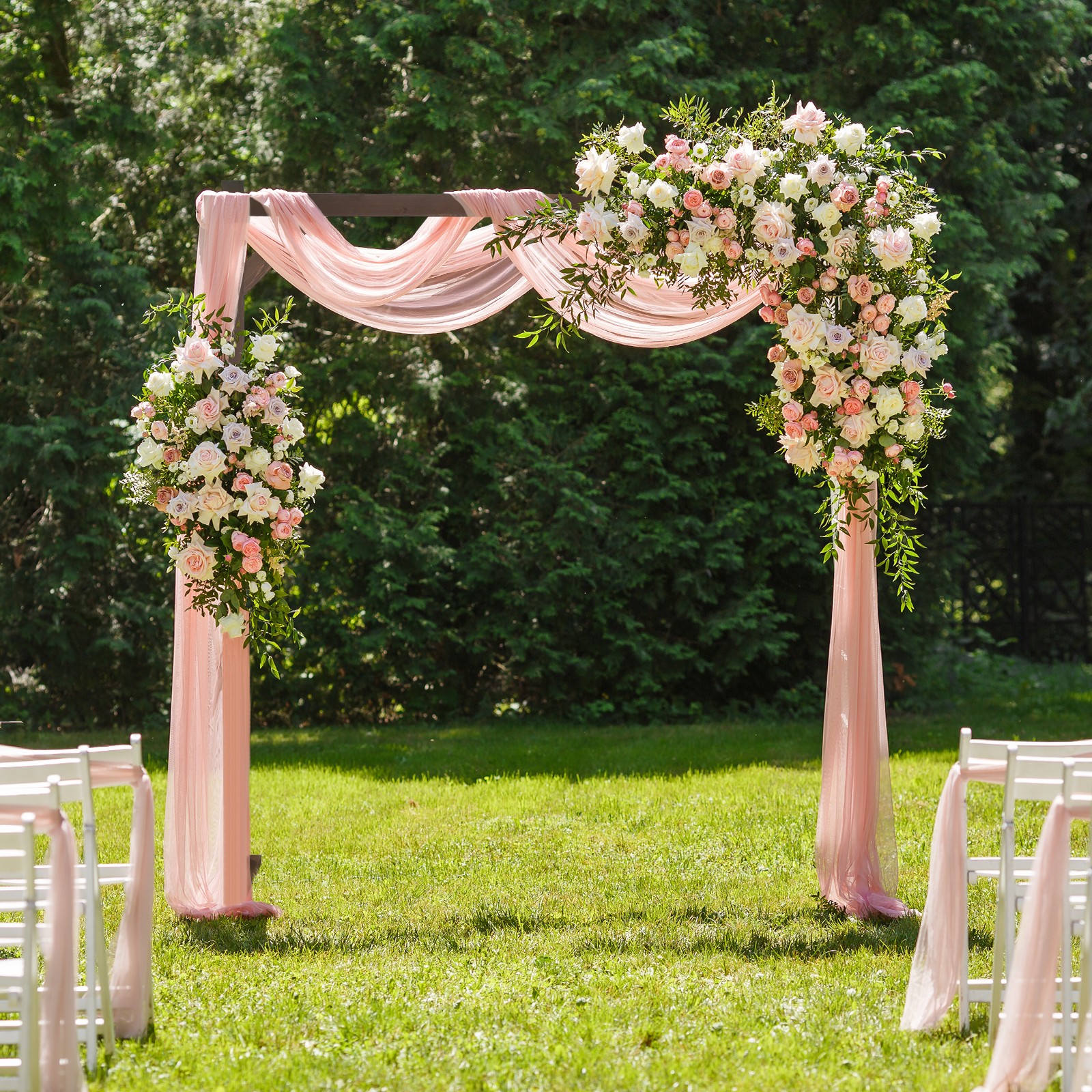 7.2FT Wooden Wedding Arch Square Wood Arbor Backdrop Stand Boho Garden Rustic
