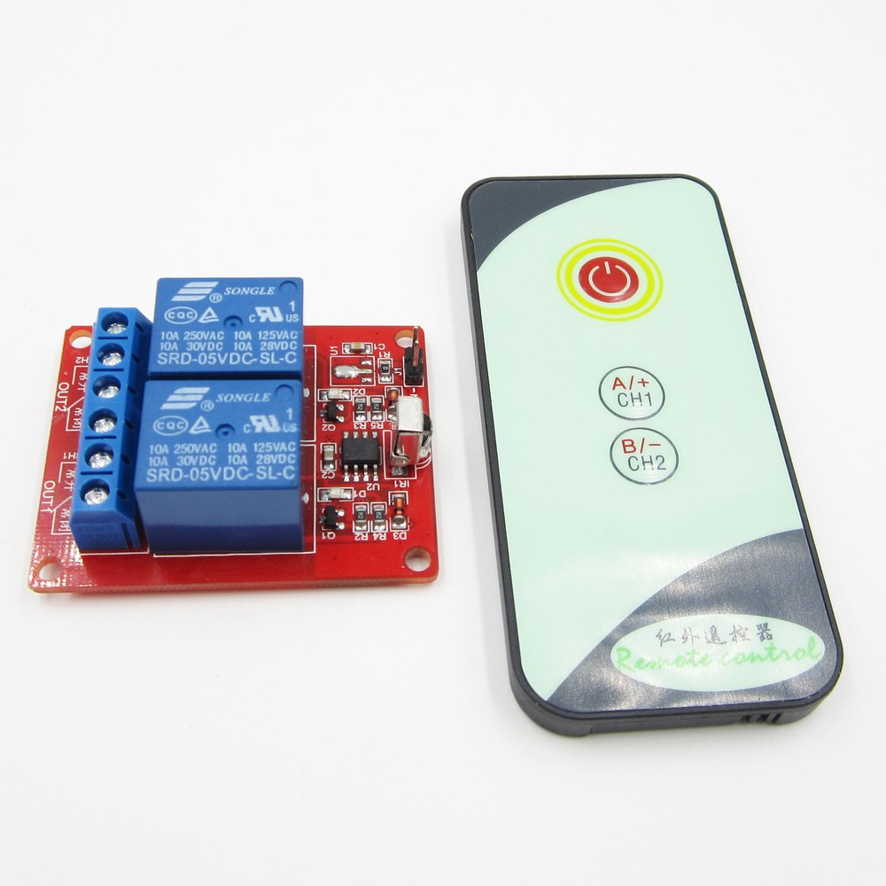 Controll Switch Relay Module Board Two Channel 2CH 5V IR Infrared Remote