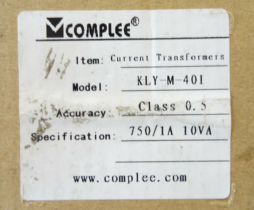 Complee current transformer KLY measuring transformer current transformer pri. 750A Sec. 1A 10VA