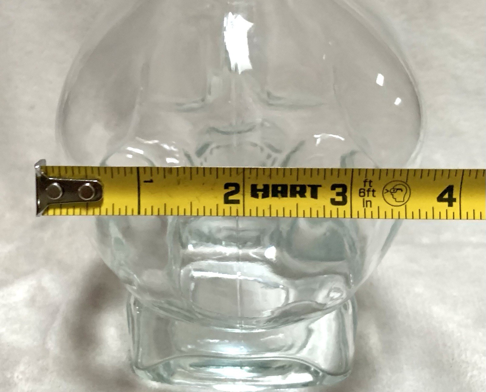NEW 3D Figural Skull Clear Glass 26.5oz Decanter w/3D Mini Skull Stopper