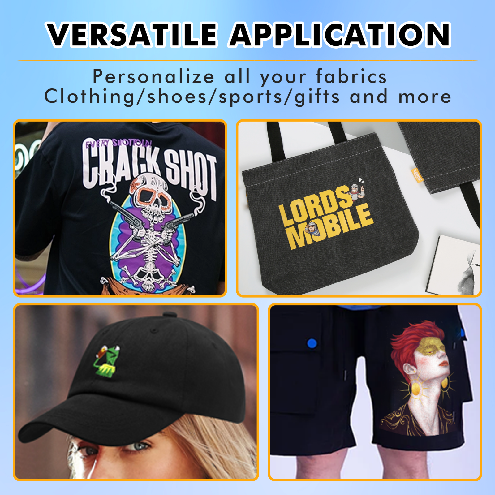 Inkjet Printable Dark Heat Transfer Paper for T-shirt 20 Sheets 8.5x11 Iron On