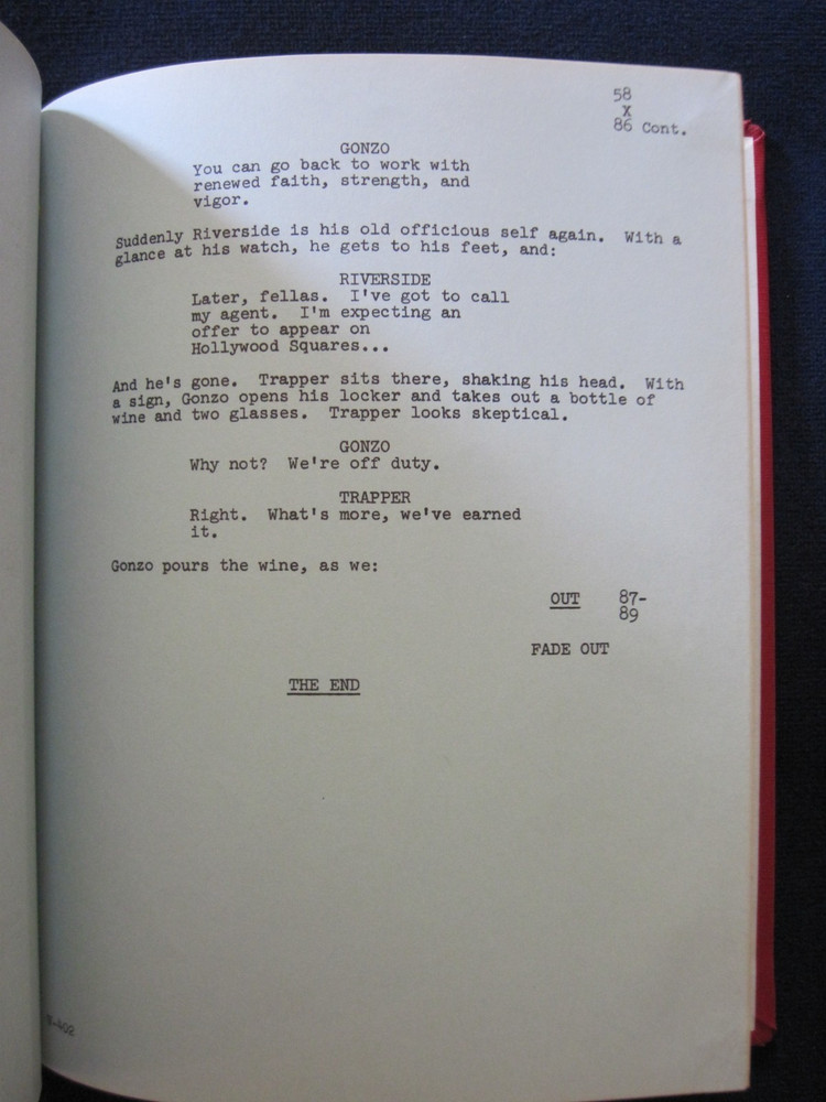 ORIGINAL TV SCRIPT 'WHOSE LITTLE HERO ARE YOU' TRAPPER JOHN MD - 'RIPPLES' COPY