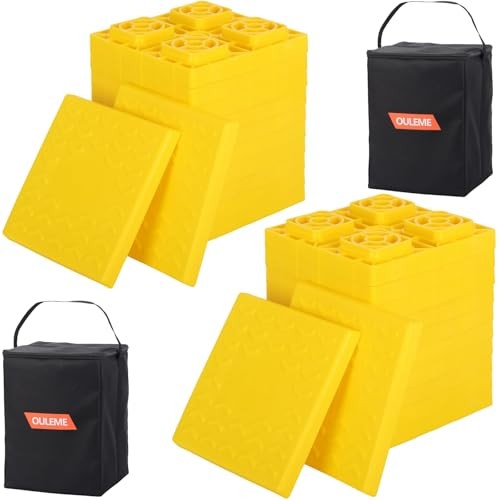 24 Pack RV Leveling Blocks, Stackable Jack Blocks, Interlocking 24 PACK