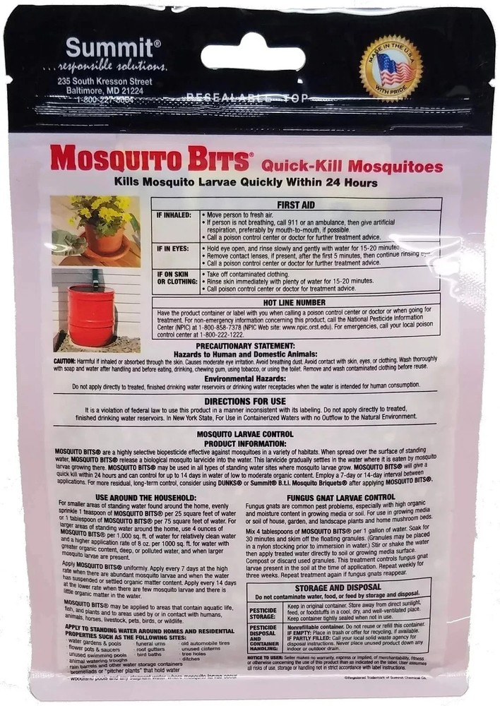 Summit 116-12 Quick Kill Mosquito Bits - 8-Ounce