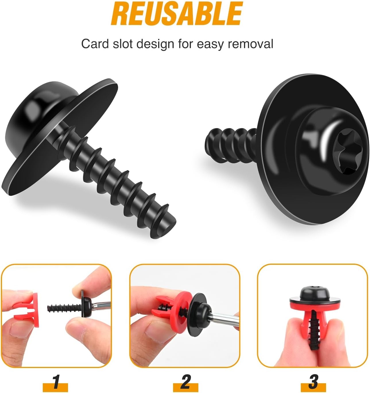 GOOACC 10 Sets Engine Splash Shield Guard Undertray Cover Screws Bolt Nut Clip