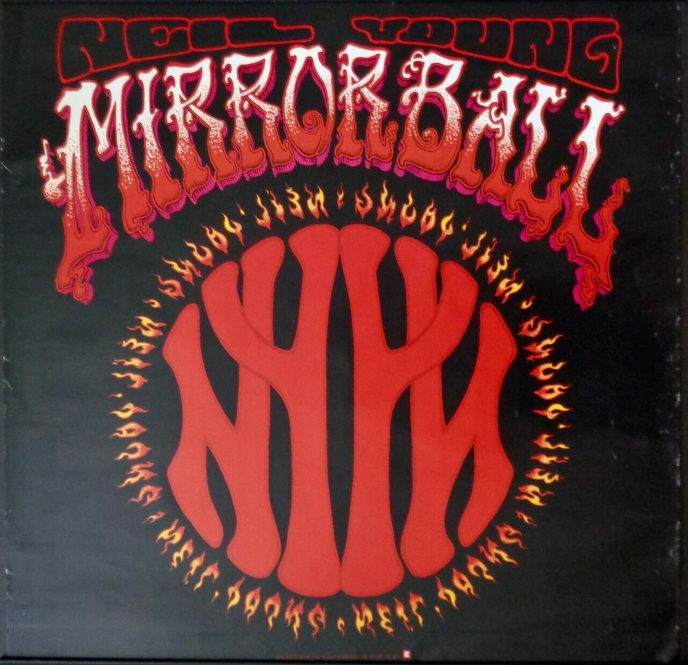 NEIL YOUNG PEAL JAM MIRRORBALL 1996 Records Promo poster EMEK 20x20