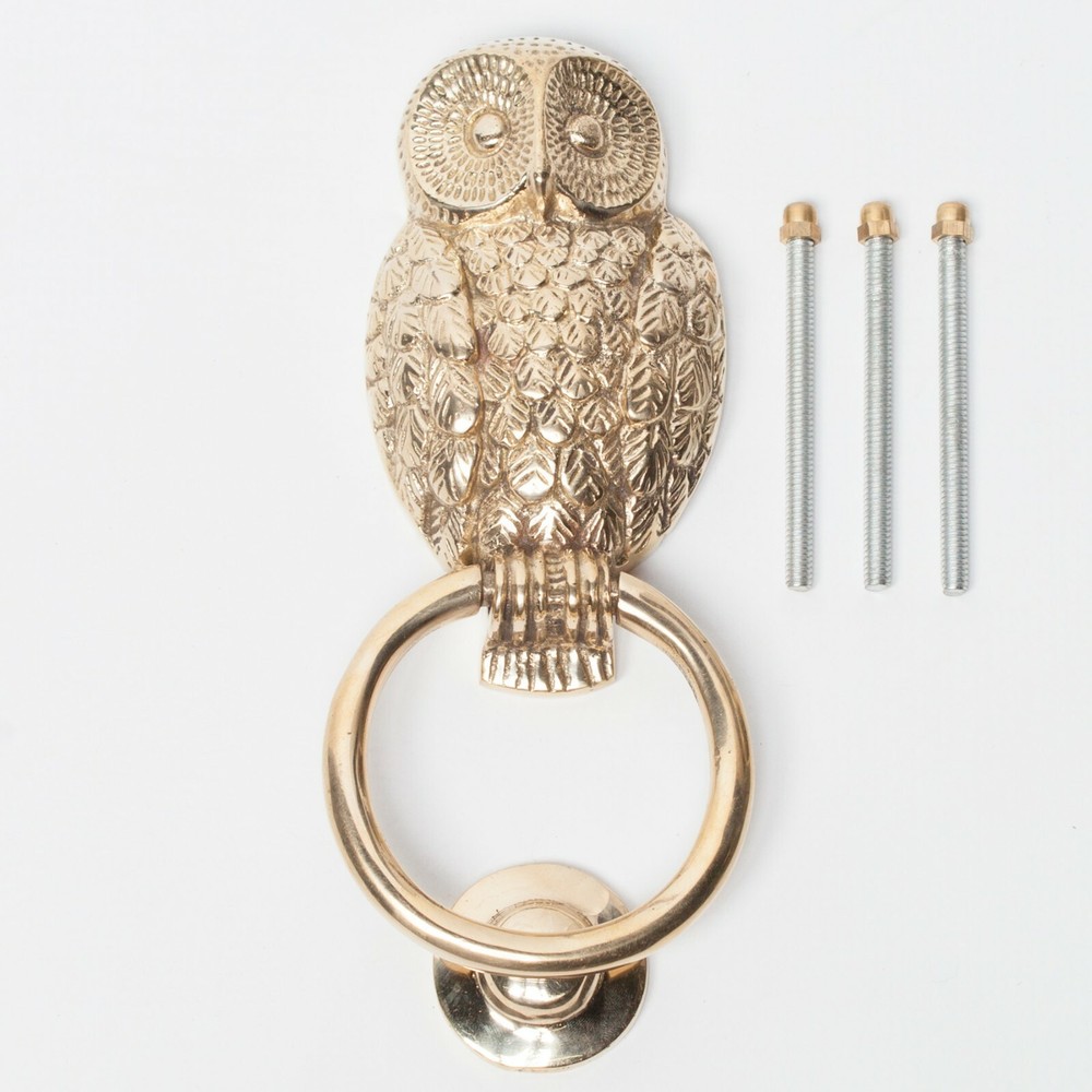 Classical Solid Brass Owl Door Knocker Country Style