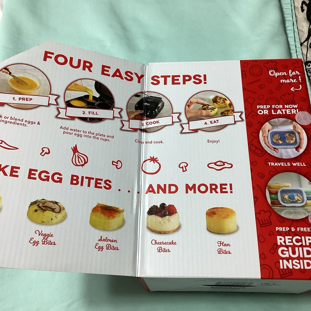 Dash Egg Bite Maker Black Countertop Egg Cooker New In Box