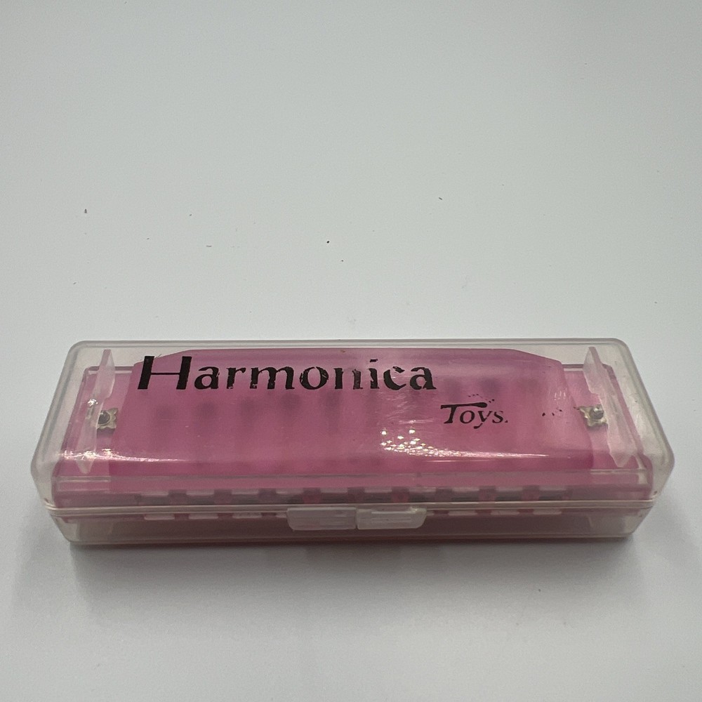 Toysmith Harmonica Translucent Blue in Clear Plastic Case BA