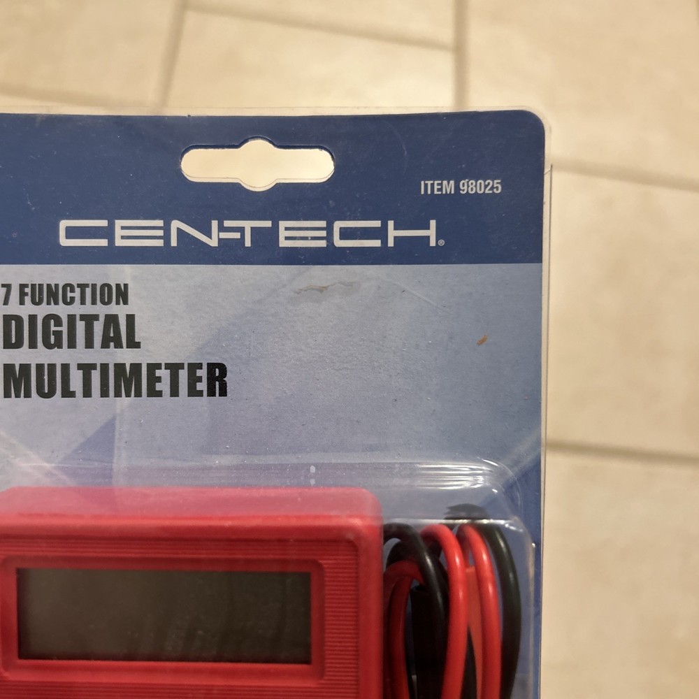 Cen-Tech 98025 7 Function Digital Multi Meter Electronic Volt Tester Electronic