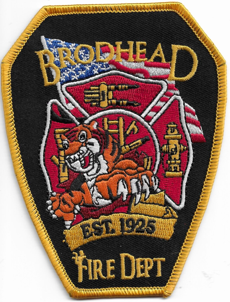 *NEW* Brodhead Fire Dept. - 1925, Kentucky (3.5" x 4.5" size) fire patch