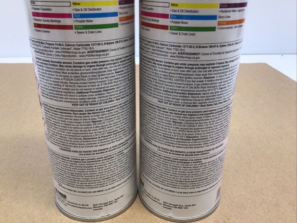 Seymour Stripe Inverted Marking Paint Fluorescent Orange 20-357 Two Pack