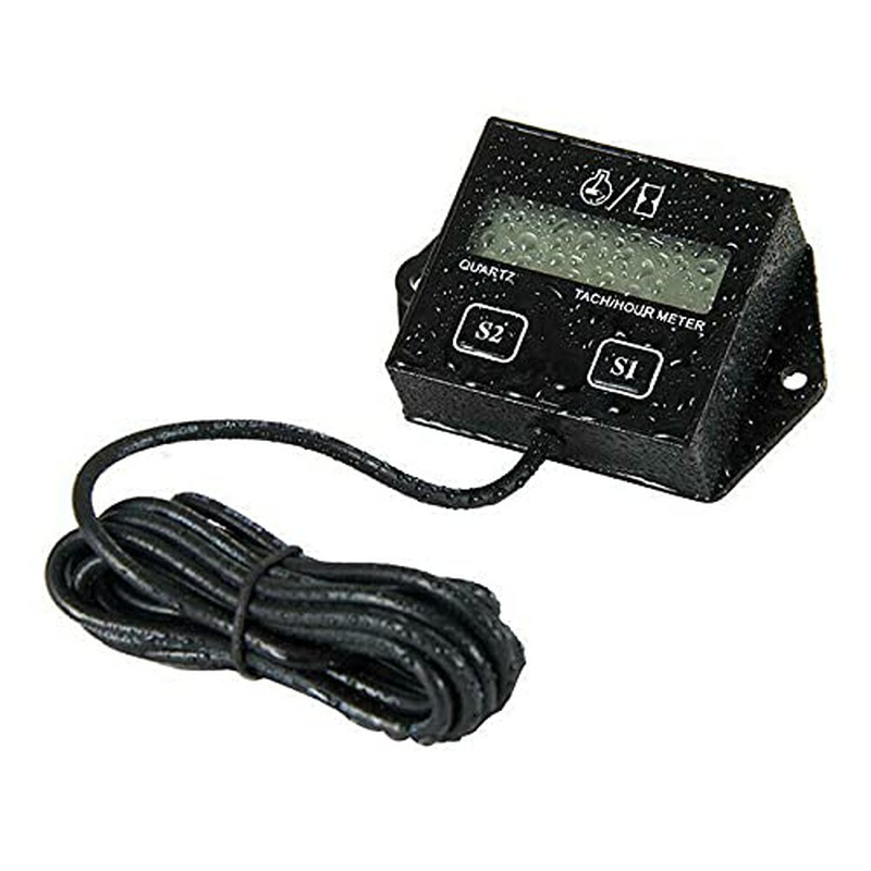 1Pcs Tiny Tach Digital Hour Meter/Tachometer for Marine Spark Mower Engine Motor