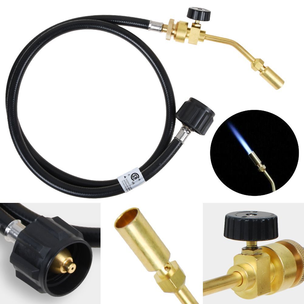 Mapp Propane Gas Tank Turbo Torch Hose Adapter Kit Brazing Soldering Welding New