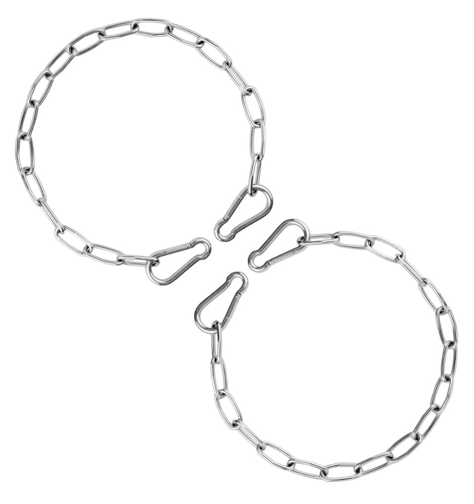 Rustproof Metal Gate Chain Latch with Hooks - Durable & Secure for Garden, Yard,
