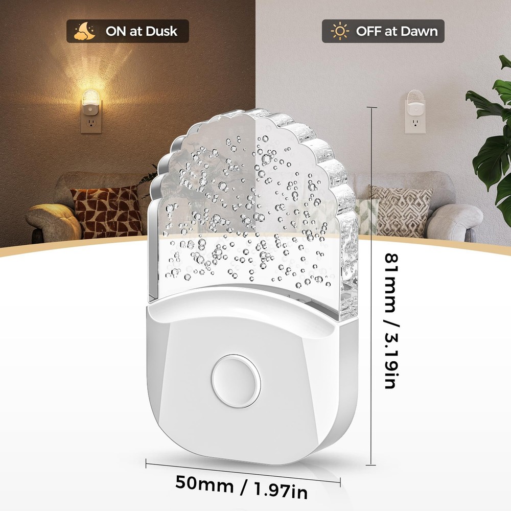 Night Lights Plug Into Wall [2 Pack], Color Changing 2 Packs, Multicolor
