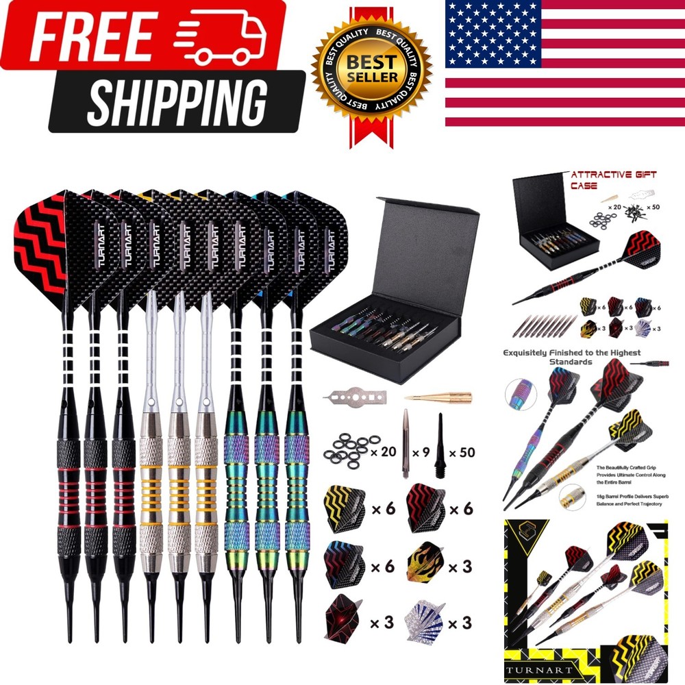 Darts Plastic Tip - Professional Soft Tip Darts Set for Electronic Dartboard ...