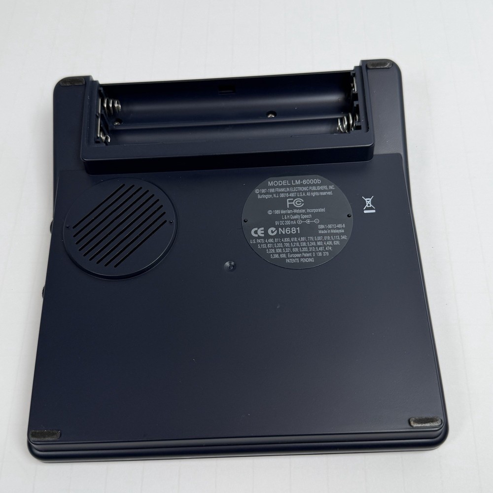 Franklin Language Master Speaking Dictionary Thesaurus Grammar LM-6000 Tested