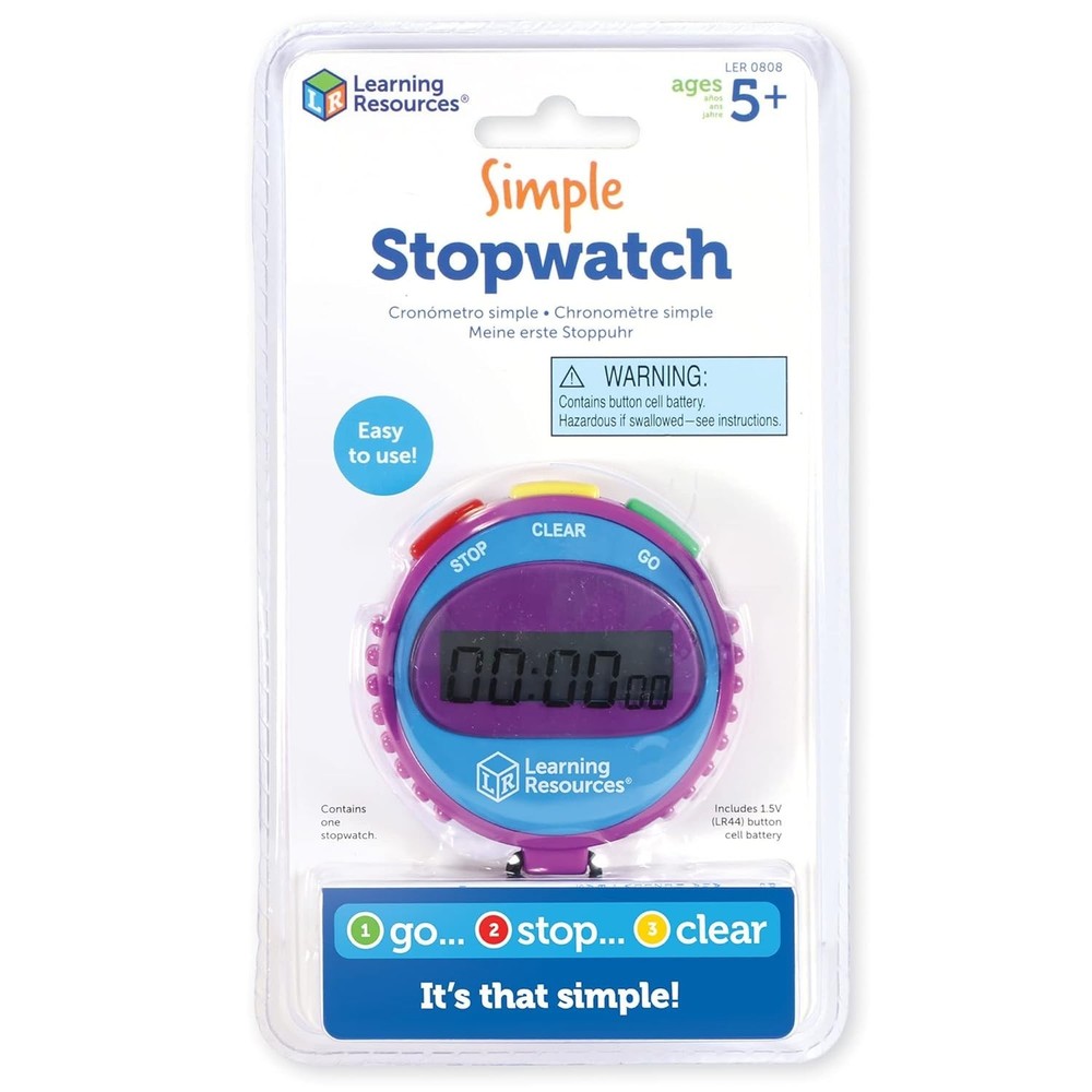Learning Resources Simple 3 Button Stopwatch, Supports Science Investigations...