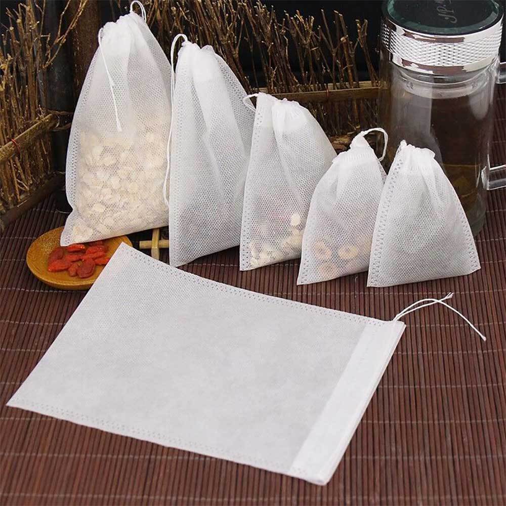 Assorted Sizes Non-woven Empty Tea Bags Loose Herbs Teabag with Drawstring