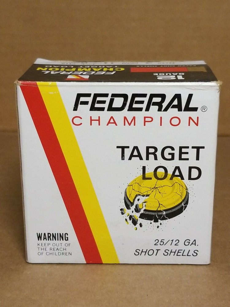 FEDERAL 12 GAUGE CHAMPION TARGET LOAD EMPTY AMMO BOX