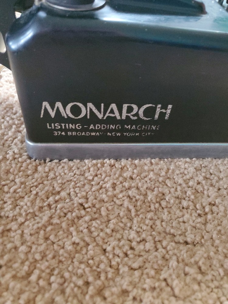 VINTAGE MONARCH LISTING ADDING MACHINE