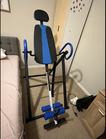 Inversion Table Heavy Duty Stretcher Machine Therapy Back Pain Relief Adjustable