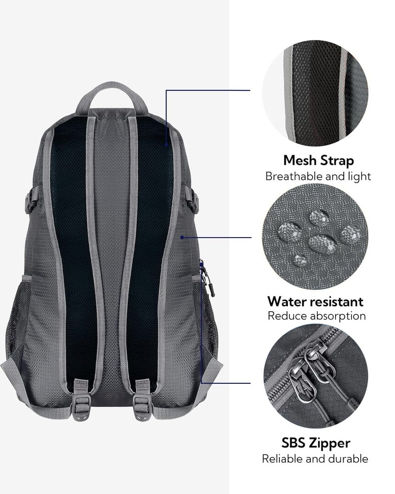 Small Lightweight Packable Backpack 20l Ultra Light Foldable Travel Hiking Ca...