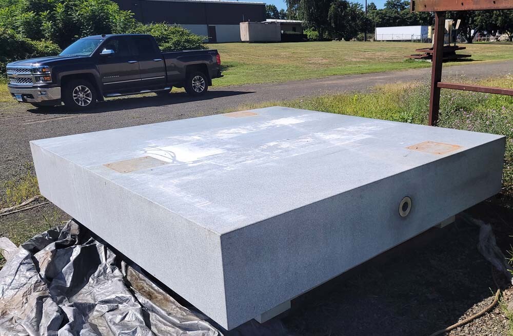Large granite table on stand, Inv 46276