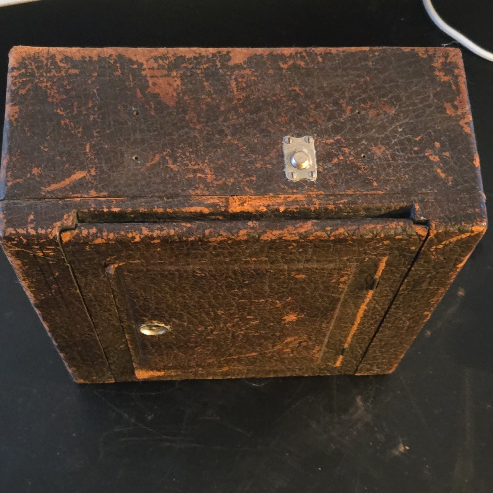 Conley Safety Vintage Brown Box Camera with Leather Case