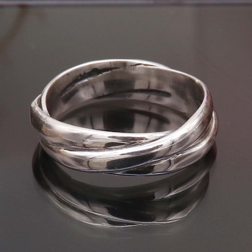 Solid 925 Sterling Silver Band Ring Wrap Statement Handmade Ring All Size