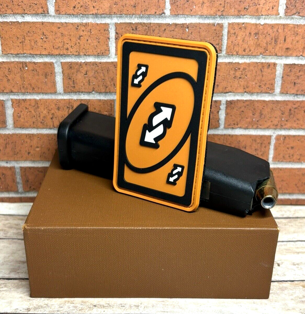 Tactical PVC Patch - Uno Reverse Card Patch - Orange Uno Reverse Card PVC Patch