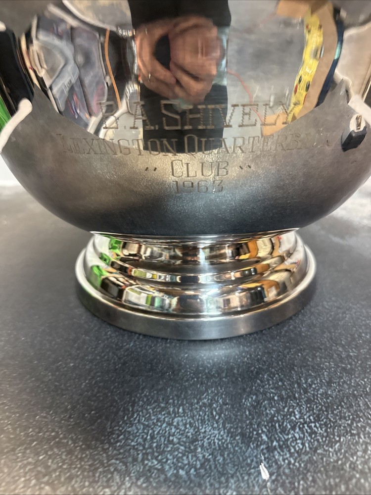 Vintage Poole Silver Co. Silverplate Bowl #502 B.A Shively Lexington Quarterback