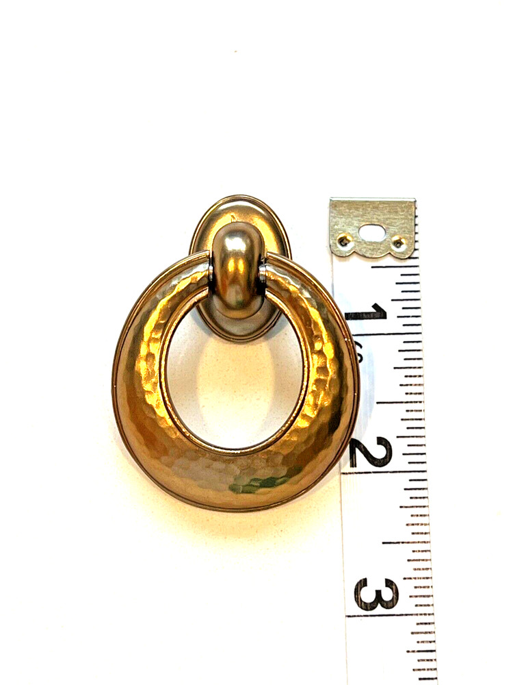 THOMASVILLE BRASS DRAWER RING PULLS / HANDLES / KNOBS HAMMERED FINISH