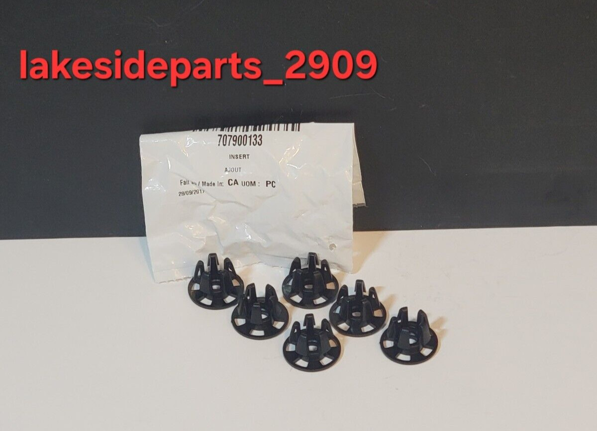 (6) OEM CAN-AM 13-25 MAVERICK COMMANDER X3 TURBO DEFENDER PLASTIC RIVET INSERT