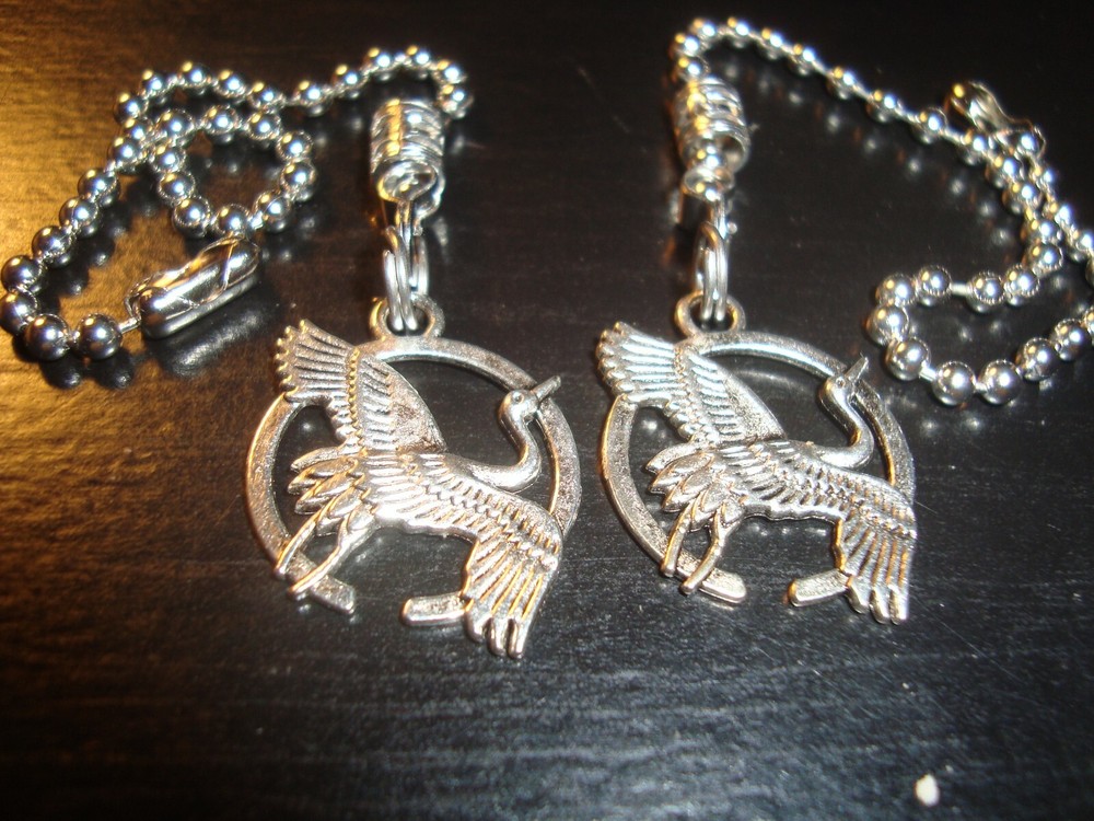 Pair Ceiling Fan Pull Chains – Heron Pendants – Decorative Light/Lamp Pulls