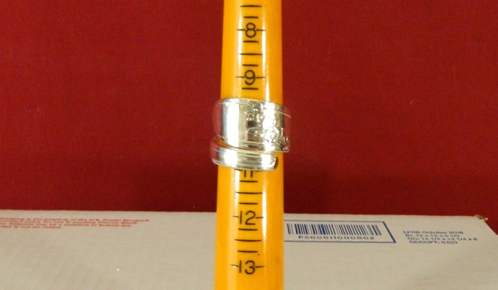 5 Silver Plated Spoon Rings Size 10