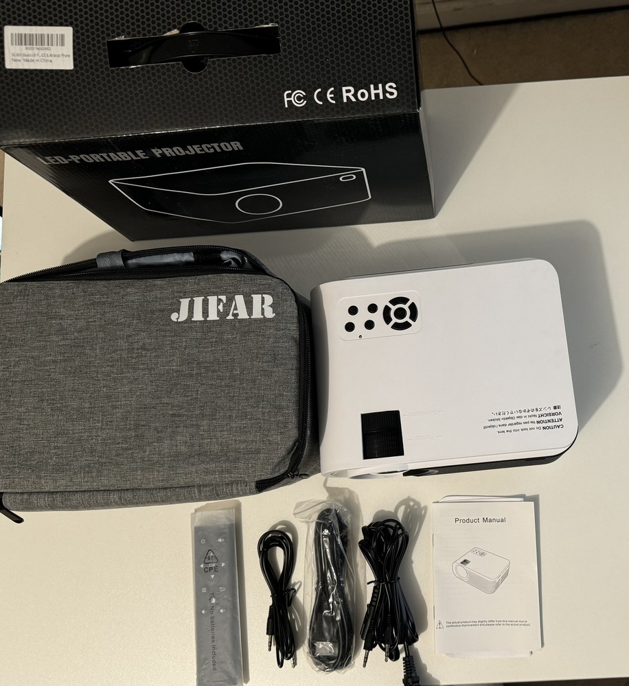 JIFAR HD Projector with WiFi and Bluetooth