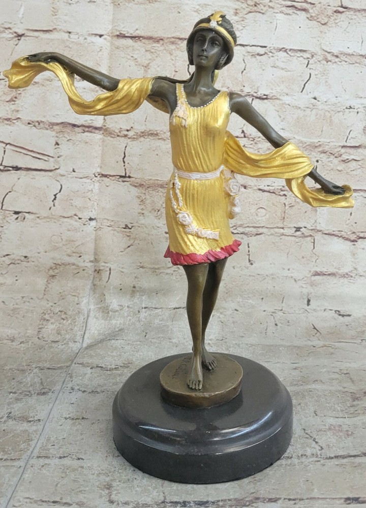 100% Solid Bronze Sculpture After Claude Mirval Lost Wax Method
