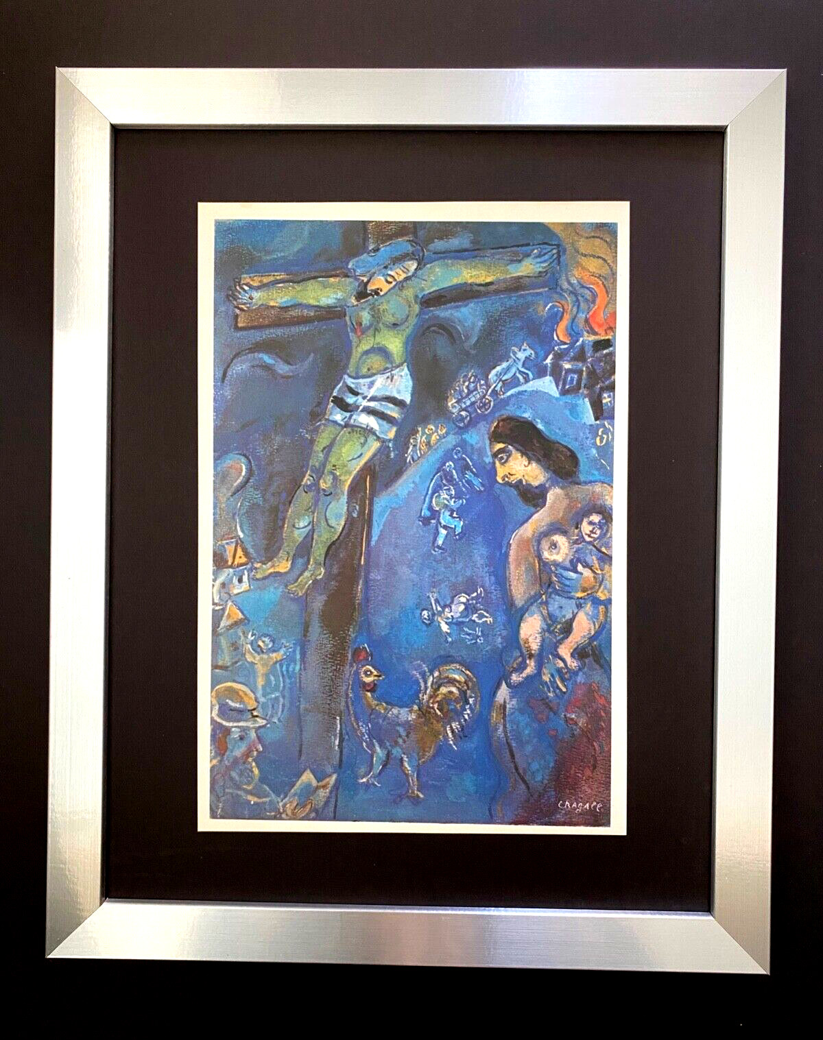 MARC CHAGALL + 1973 BEAUTIFUL SIGNED PRINT  FRAMED + BEAUTIFUL + BUY NOW!