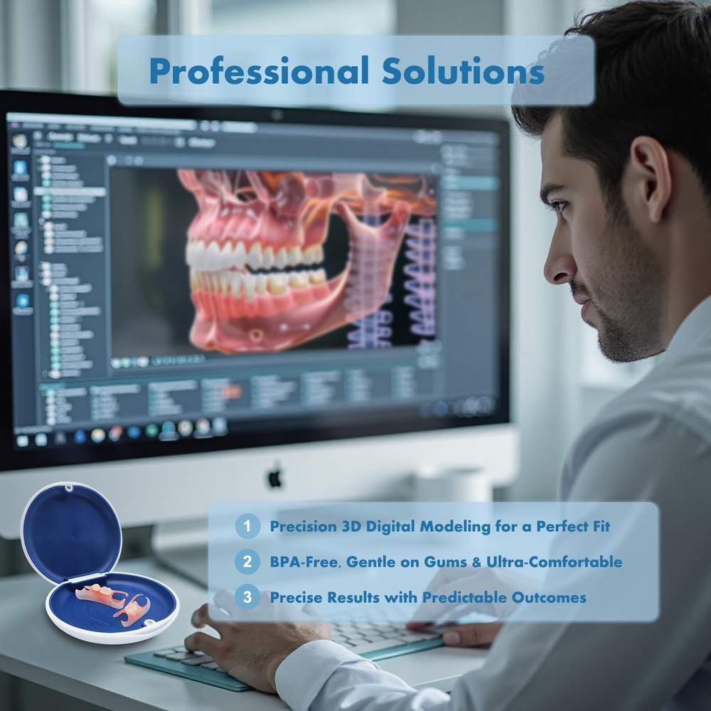 Custom Removable Dentures – Personalized Partial Denture Set for Tooth Rep