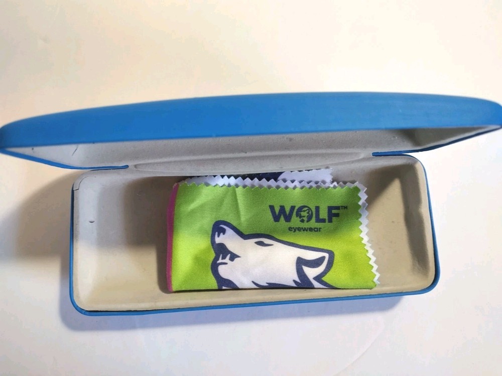 Andy Wolf Eyewear Case & Cleaning Cloth Blue