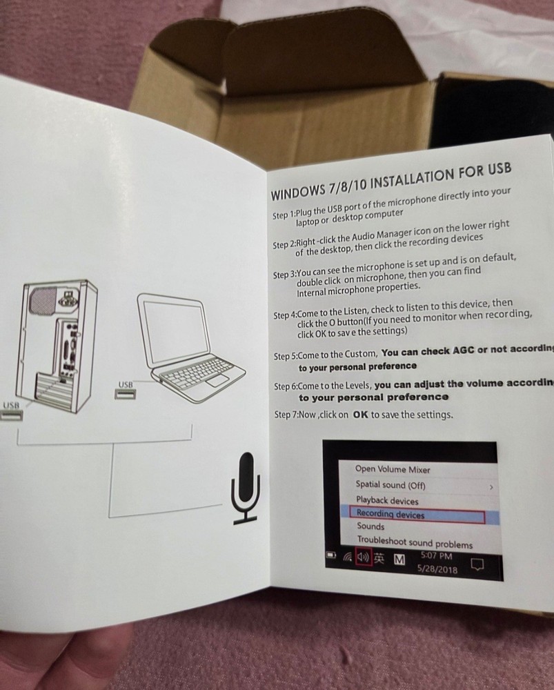 Amufer Usb Microphone For Computer