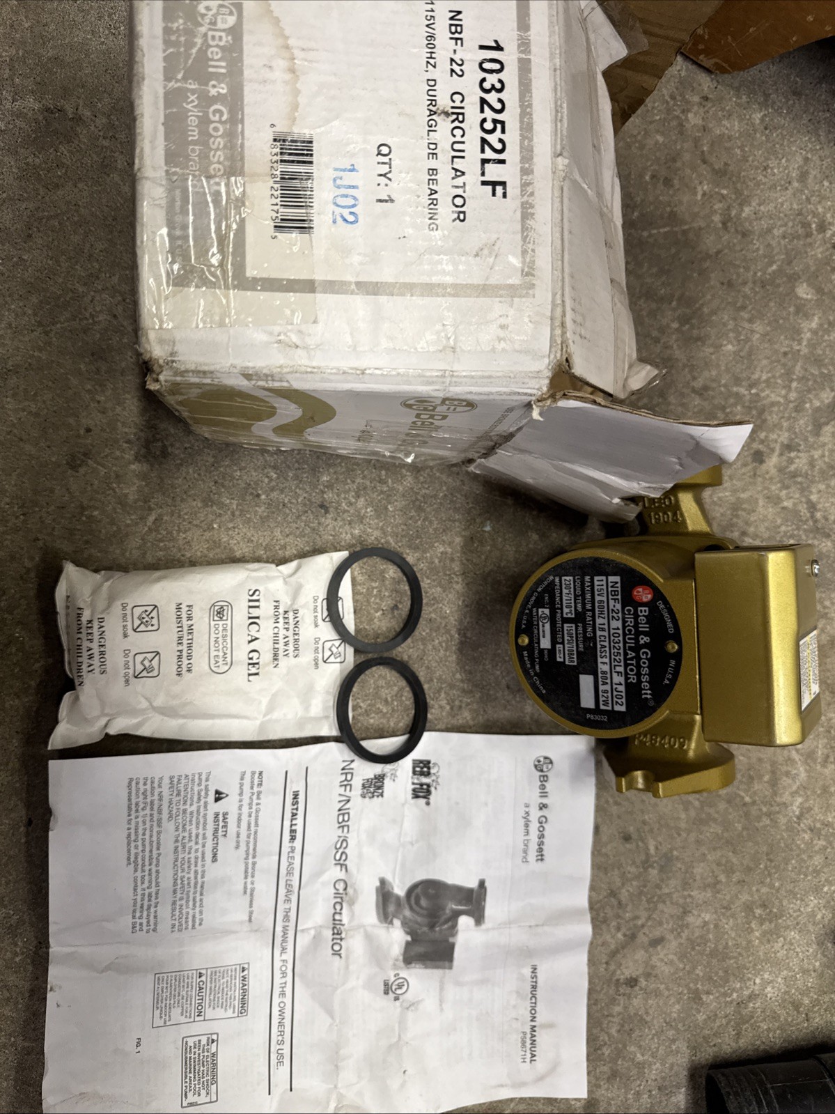 103252LF Bell & Gossett NBF-22 Circulator Pump 115V/60