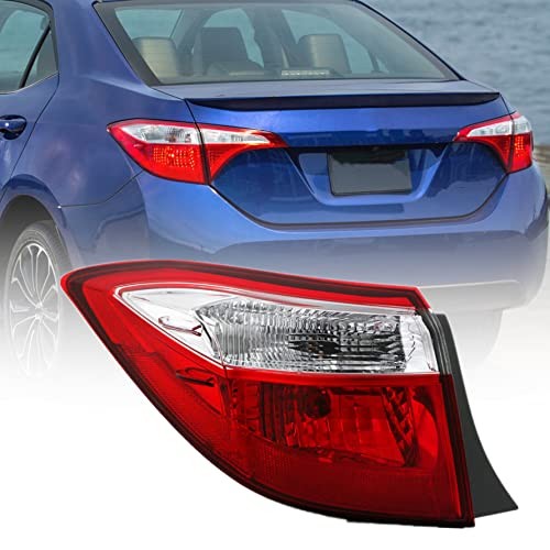Outer Left Tail Light Assembly Replacement for Corolla 2014-2016 OE-Style