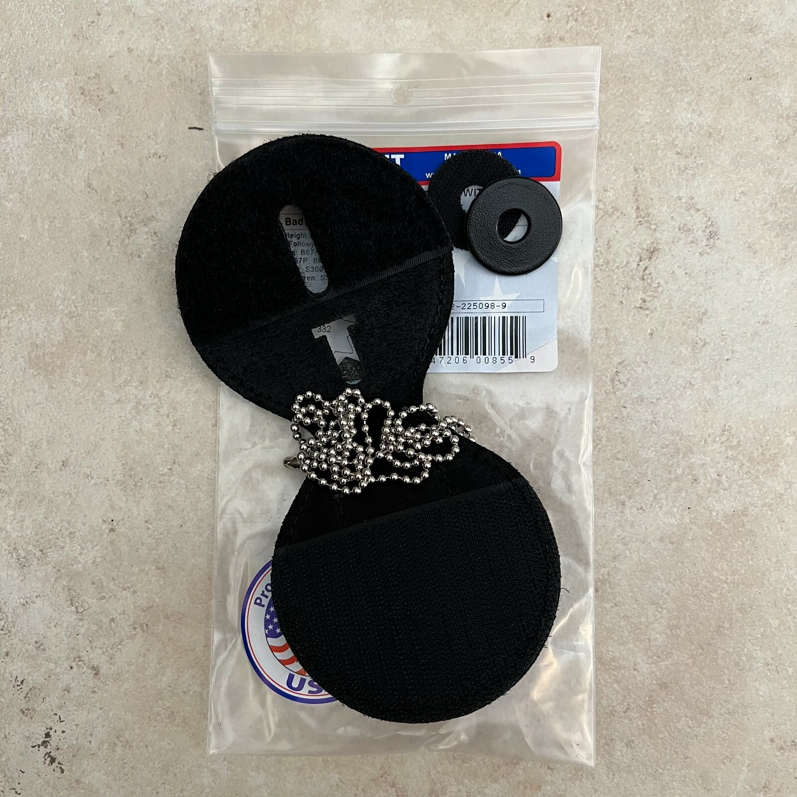 7 Point Star Belt Clip Badge Holder With Beaded Chain - PF 382 - Perfect Fit USA